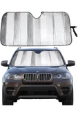 Katlanabilir Parlak Oto Araba Ön Cam Güneşlik 130 Cm X 60 Cm - 1