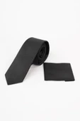 APARTRO DOKULU İNCE DÜZ ERKEK KRAVAT - 4