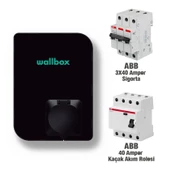 Wallbox Copper SB 22 kW Elektrikli Araç Şarj İstasyonu+Abb Basıc 3X40 Amper Sigorta +40 Amper KAaçak Akım Rolesi - 2