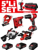 Germany Style Rodex 5 li Usta Seti Matkap-Zımba-Çivi Tabancası-Planya Daire Testere Dekuapj Testere - 1