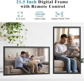 Nethgrow Büyük Dijital Resim Çerçevesi 21.5 Inc 32Gb 1920x1080 IPS Ekran - Siyah - 4