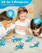 WhalesBot B3 Pro Kodlama Robotu 4+ Yaş Çocuklar İçin 24'ü 1 Arada Robotik Kit thumbnail 4