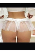 KEMSON Özel Tasarım Beyaz Tütülü Dantelli sexy Tanga Külot thumbnail 3