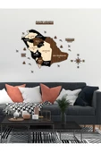 GİZEM SHOP 3d Saudi Arabia Haritası Katmanlı Puzzle Şeklinde Ahşap Renkli Ölçü 135cmx90cm - 1