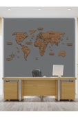 GİZEM SHOP 2d Ahşap Dünya Haritası Duvar Dekoru World Map  lardan - 4
