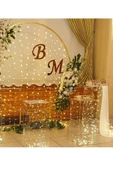 GİZEM SHOP Söz,nişan,kına 30 Cm Pleksi Ayna Baş Harf Gold - 2