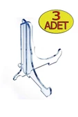 HYL Çerçeve Tabak Teşhir Ayağı Stand Pleksi Stand 9cmx11cm Şövalye Şeffaf Pleksi 3 Adet - 1