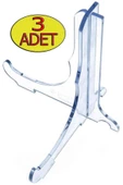 KEMSON Çerçeve Tabak Teşhir Ayağı Stand Pleksi Stand 9cmx11cm Şövalye Şeffaf Pleksi 3 Adet - 1
