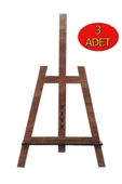 KEMSON Şövale Lazer Kesim Mini Şövale Çerçeve Ayağı Ceviz 12x19 Cm 3 Adet - 1
