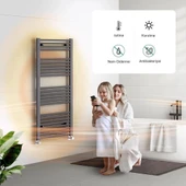 Duffmart Rainbow 6/10 Antrasit Düz Havlupan Radyatör thumbnail 3