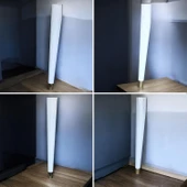 Suit Masa Dresuar Ayağı 75 cm Plastik Beyaz Ayak Mutfak Yemek Masası Mobilya Ayakları Beyaz - 6