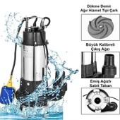 Duffmart V1100F-B Pis Su Foseptik Parçalayıcılı Açık Fanlı Dalgıç Pompa thumbnail 2