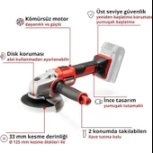 Einhell Axxio Te-Ag 18/125 Li Solo Akülü Avuç Taşlama thumbnail 3