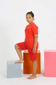 Kız Çocuk Şortlu Kısa Kol Penye Pijama Takım 20431 - 4