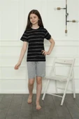 Kız Çocuk Penye Şortlu Pijama Takım 20405 - 3