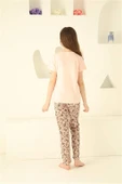 Kız Çocuk Pamuk Kısa Kollu Pijama Takımı 20364 - 5