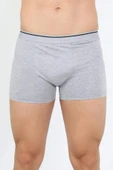 Erkek Pamuk Likralı Boxer Gri 40133 - 1