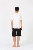 Erkek Genç Garson Boy Kısa Kol Ekru Penye Şortlu Pijama Takımı 20377 - 8