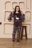 Kız Çocuk WelSoft Polar Mürdüm Pijama Takımı 20525 - 2