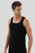 Erkek Ribana Atlet Siyah %100 Pamuklu - 3