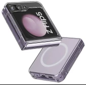 Samsung Galaxy Z Flip 5 Kılıf Magneticsafe Şeffaf Silikon - 1