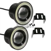 Hyundai Getz 2002–2011 Uyumlu Üniversal Mercekli Angel Sis Farı Metal Su Geçirmez 76 mm Turuncu Halkalı Gündüz Farı Angel Eyes 2 Adet - 9