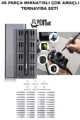 48 Parça  Çelik Profesyönel Telefon,,Bigisayar ,Gözlük vb. Aletler İçin Mıknatıslı Tornavida Seti - 1