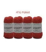 Baby Cotton El Örgü İpi 25 Gram Oeko-Tex Sertifikalı Pamuk İpi Bebek İpi Yelek İpi Punch İpi 4’lü Set - 12