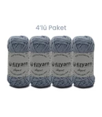 Baby Cotton El Örgü İpi 25 Gram Oeko-Tex Sertifikalı Pamuk İpi Bebek İpi Yelek İpi Punch İpi 4’lü Set - 5