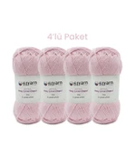 Baby Cotton El Örgü İpi 100gr Oeko-Tex Sertifika Pamuk İpi, Bebek Yelek ve Punch İpi 4'lü Set - 4