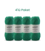 Baby Cotton El Örgü İpi 100gr Oeko-Tex Sertifika Pamuk İpi, Bebek Yelek ve Punch İpi 4'lü Set - 7