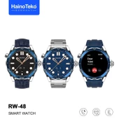Haino Teko RW48 Amoled Ekran Android İos HarmonyOs Uyumlu 3 Kordonlu Akıllı Saat Gümüş thumbnail 4