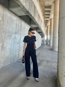 İthal ATLAS KUMAŞ ÖZEL DİKİLMİŞ TAŞ TASARIMLI İKİLİ TAKIM TİŞÖRT PANTOLON - 6