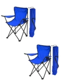 Mandella Rejisör Kamp Sandalyesi Piknik, Plaj, Balıkçı,Bahçe,Balkon Sandalyesi Mavi (2 Adet) thumbnail 1