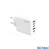 ScHitec 120W 3 Type-C + 2 UsbA Toplam 5 Çıkışlı Tecno TCD-M11 USB-A to Micro 2A Kablolu Şarj Aleti Beyaz SR104 - 2