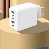 ScHitec 120W 3 Type-C + 2 UsbA Toplam 5 Çıkışlı Tecno TCD-M11 USB-A to Micro 2A Kablolu Şarj Aleti Beyaz SR104 - 4