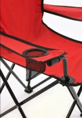 Mandella Rejisör Kamp Sandalyesi Piknik, Plaj, Balıkçı,Bahçe,Balkon Sandalyesi Kırmızı (2 Adet) thumbnail 3