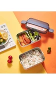 Vagon Paslanmaz Çelik Lunch Box 1200 ML Beslenme Kabı (Karışık Renk 1 Adet) - 2