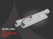 Arsel AK-609W-2 LED Lambalar İçin Acil Aydınlatma Kiti Kesintide 120 Dak. Yanan 110-220 volt AC Led Lamba - 1