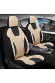 Freshstart    Freshstart Honda Jazz Uyumlu Süet Oto Koltuk Kılıfı Ön Arka Set Bej Siena Model FS - 1