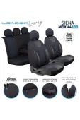 Freshstart    Freshstart Geely Familia Uyumlu Süet Oto Koltuk Kılıfı Ön Arka Set Siyah Siena Model FS - 2