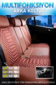 Freshstart    Freshstart Volkswagen CC Uyumlu Lüx Deri Oto Koltuk Kılıfı Ön Arka Takım Marjinal Series Tarçın - 2