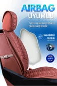 Freshstart    Freshstart Volkswagen CC Uyumlu Lüx Deri Oto Koltuk Kılıfı Ön Arka Takım Marjinal Series Tarçın - 6