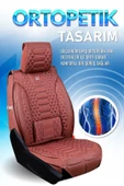 Freshstart    Freshstart Volkswagen CC Uyumlu Lüx Deri Oto Koltuk Kılıfı Ön Arka Takım Marjinal Series Tarçın - 5