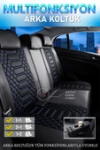 Freshstart    Freshstart Volkswagen Golf 4 Uyumlu Lüx Deri Oto Koltuk Kılıfı Ön Arka Takım Marjinal Series Siyah Mavi - 2
