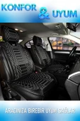 Freshstart    Freshstart Bmw 2 SERİSİ 235 Uyumlu Lüx Deri Oto Koltuk Kılıfı Ön Arka Takım Marjinal Series Siyah Beyaz - 1