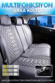 Freshstart    Freshstart Seat Toledo Uyumlu Lüx Deri Oto Koltuk Kılıfı Ön Arka Takım Marjinal Series FÜME - 2