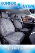 Freshstart    Freshstart Seat Toledo Uyumlu Lüx Deri Oto Koltuk Kılıfı Ön Arka Takım Marjinal Series FÜME - 1