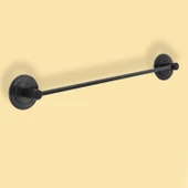 Banyo Lavabo Mutfak Yapışkanlı Bez Havlu Standı Askısı Paslanmaz Metal Siyah Uzun Bez Havluluk - 5