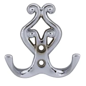 Metal Askı Vestiyer Duvar Dolap Elbise Askısı Krom Renk Mobilya Kapı Askılığı Aparatı - 1